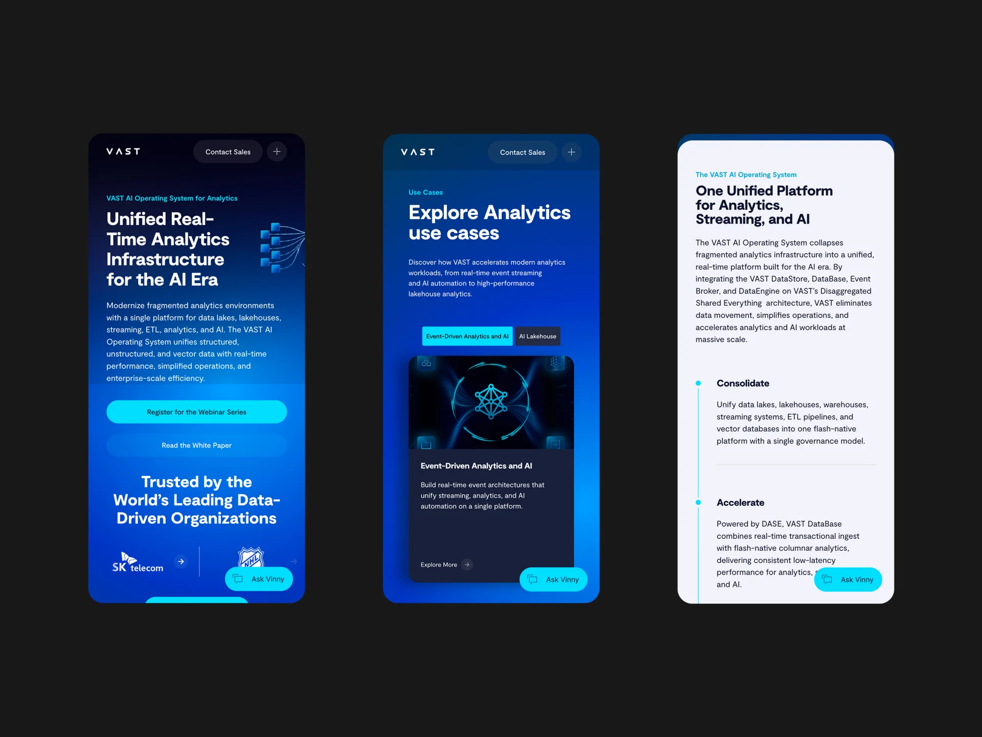 VAST Data responsive analytics interfaces